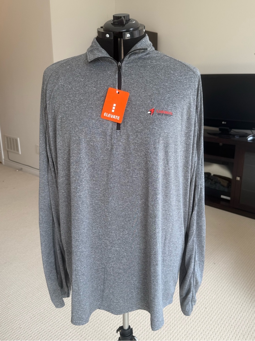 Elevate Men's Cardinal Golf Quarter-Zip Performance Pullover